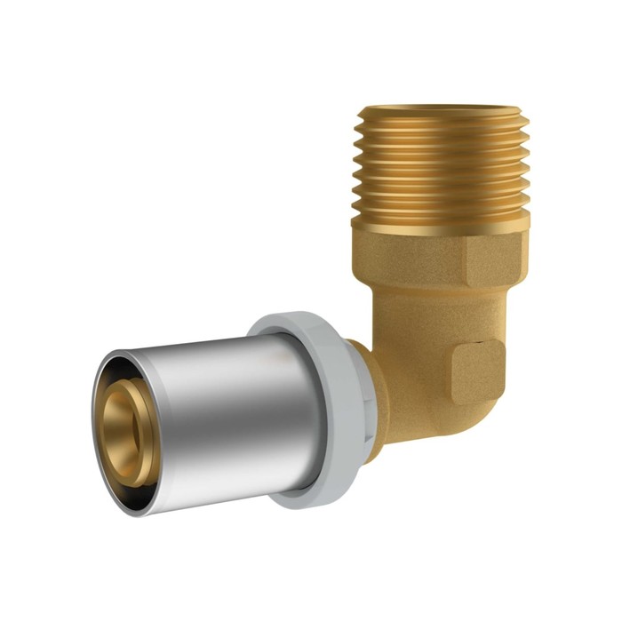 

Угольник-пресс RIIFO Omni, 3/4" x 26 мм x 90°, наружная резьба, латунь