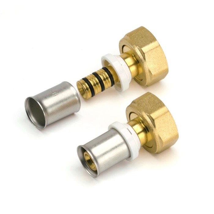 

Муфта-пресс RIIFO Omni, 3/4" x 20 мм, с накидной гайкой, латунь