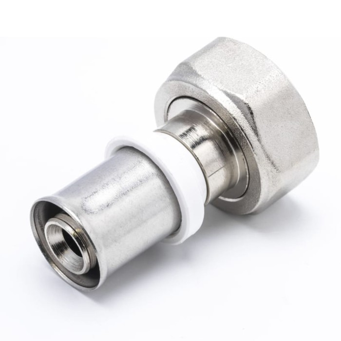 

Муфта-пресс RIIFO Omni, 1/2" x 16 мм, с накидной гайкой, евроконус, никелированная латунь