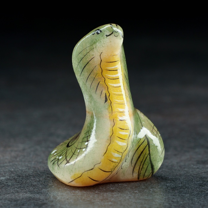 Сувенир Змея Кобра, малая, 5,5 х 4 см, селенит сувенир кошка багира малая селенит