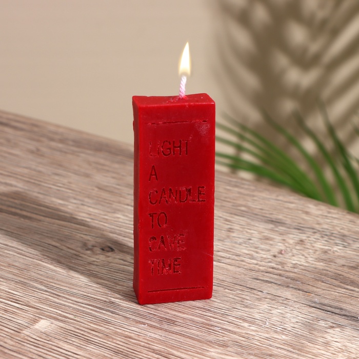

Свеча с надписью "Light a candle" 1,5х1,5х8,5 см, соевый воск МИКС