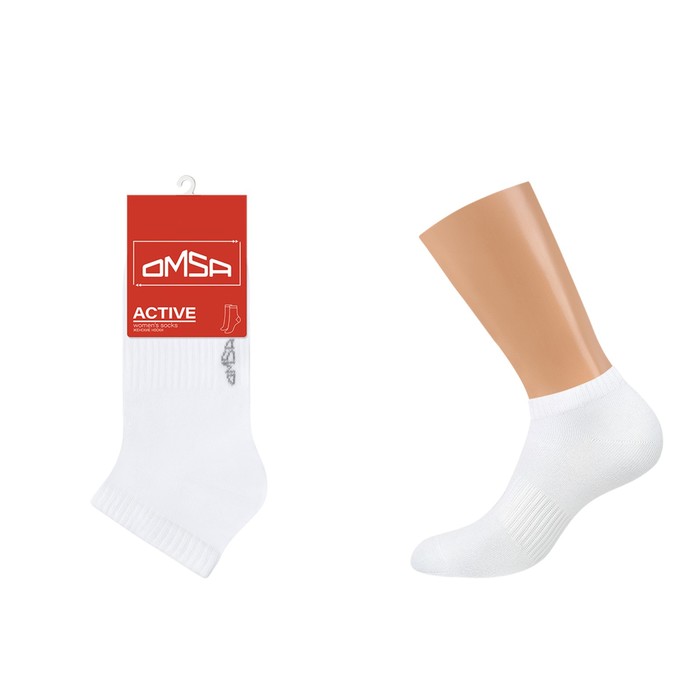 Носки женские укороченные OMSA ACTIVE, размер 35-38, цвет bianco носки omsa укороченные черные 35 38 размер
