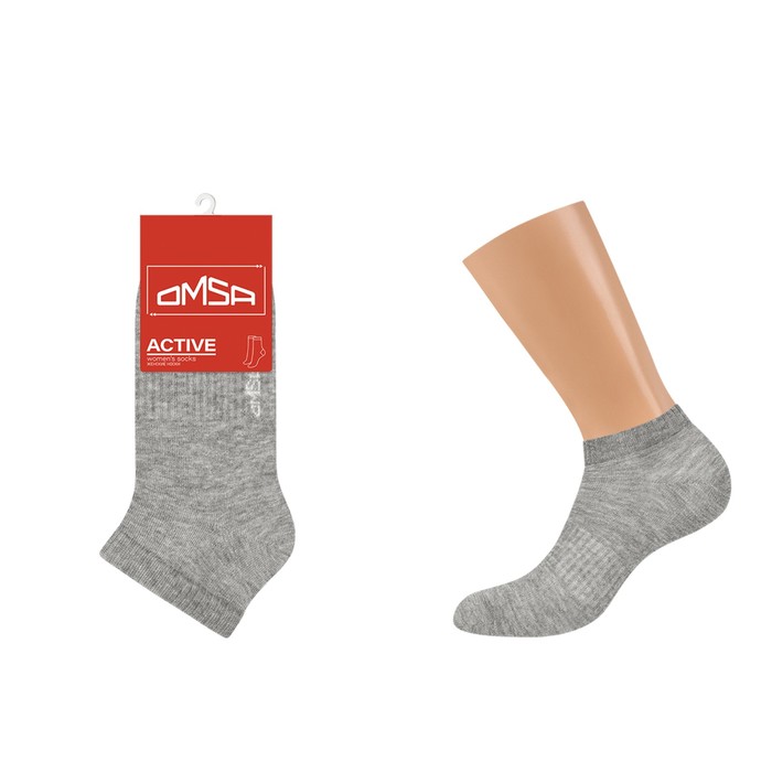 

Носки женские укороченные OMSA ACTIVE, размер 39-41, цвет grigio melange
