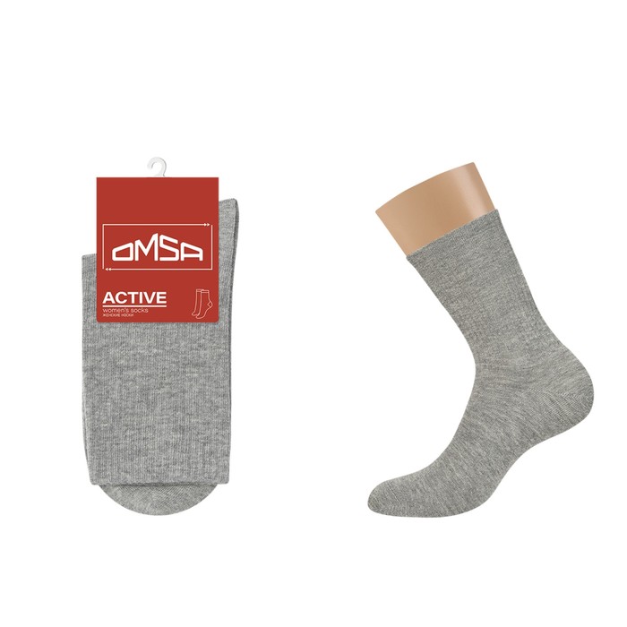 

Носки женские OMSA ACTIVE с высокой резинкой, размер 39-41, цвет grigio melange