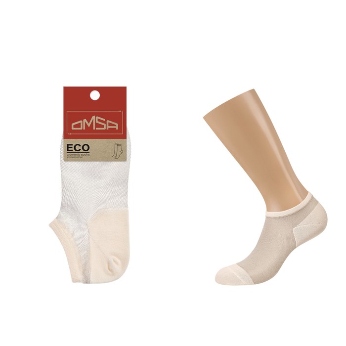 

Носки женские суперукороченные OMSA ECO, размер 35-38, цвет creme