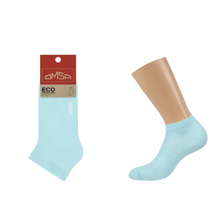 Носки женские укороченные OMSA ECO, размер 35-38, цвет turchese носки omsa укороченные лиловые 35 38 размер