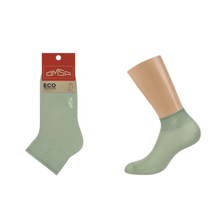 Носки женские OMSA ECO средней длины, размер 39-41, цвет menta носки женские х б omsa eco 254 набор 4 шт размер 39 41 menta зелёный