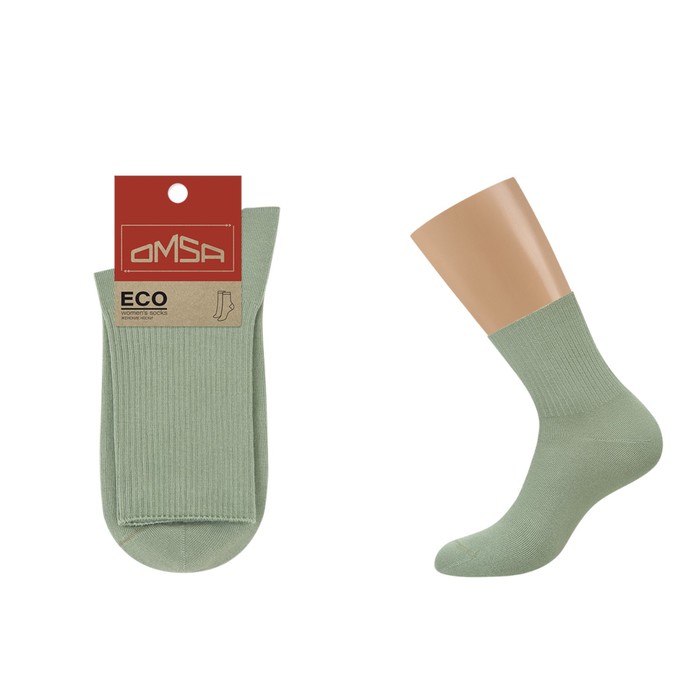 Носки женские OMSA ECO, размер 35-38, цвет menta носки женские х б minimi trend4209 размер 35 38 menta зелёный