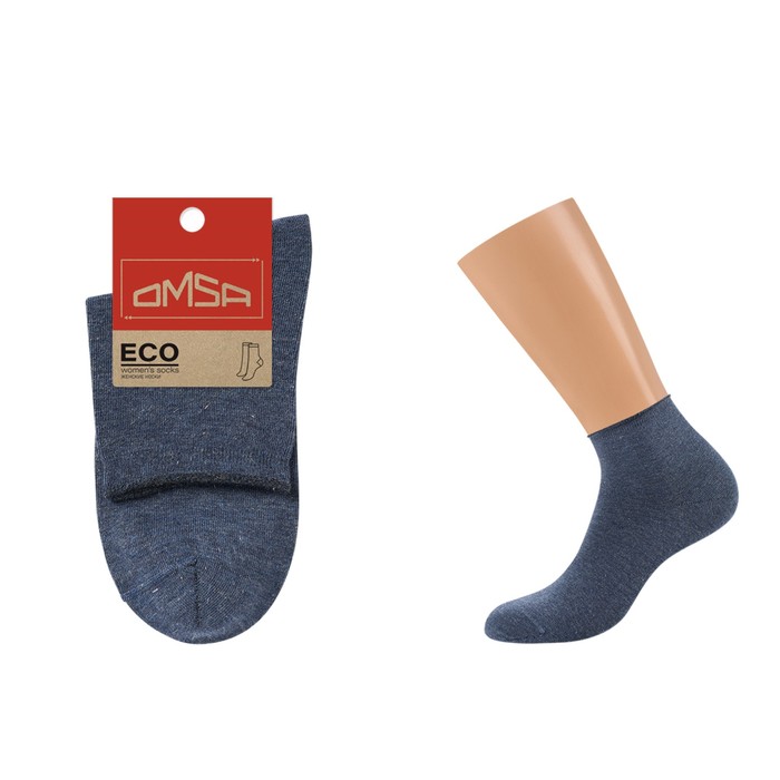Носки женские OMSA ECO, размер 39-41, цвет blu melange носки женские omsa eco 253 blu chiaro размер 39 41