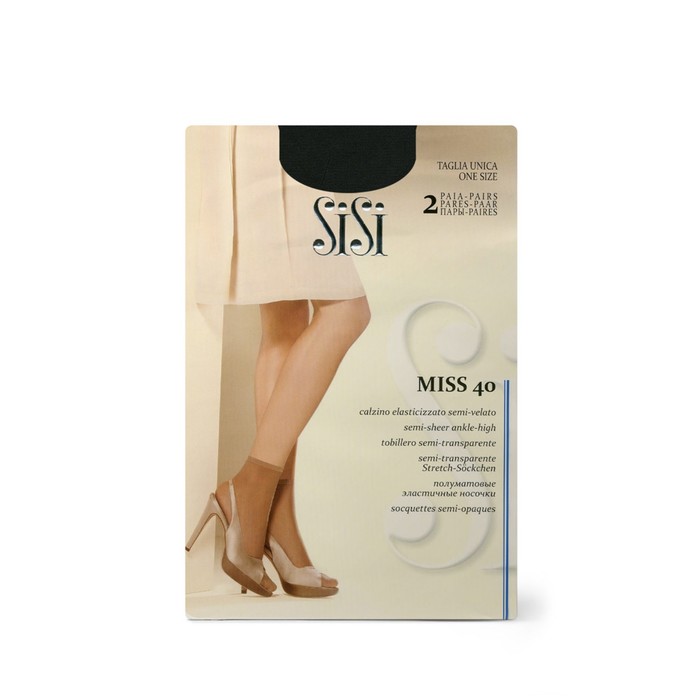 Синтетические носки Sisi Miss 40, размер единый, цвет nero, 2 пары