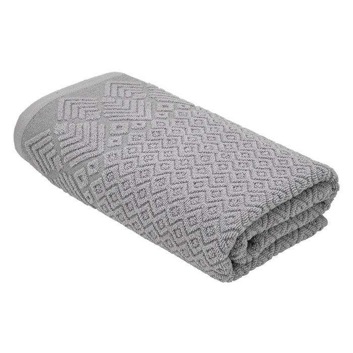 Махровое полотенце, размер 50x80 см, цвет серый