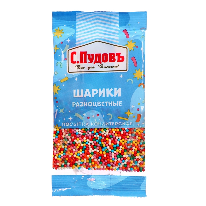 

Посыпка Шарики сахарные цветные С.Пудовъ, пленка, 0,010 кг (гофро 20)