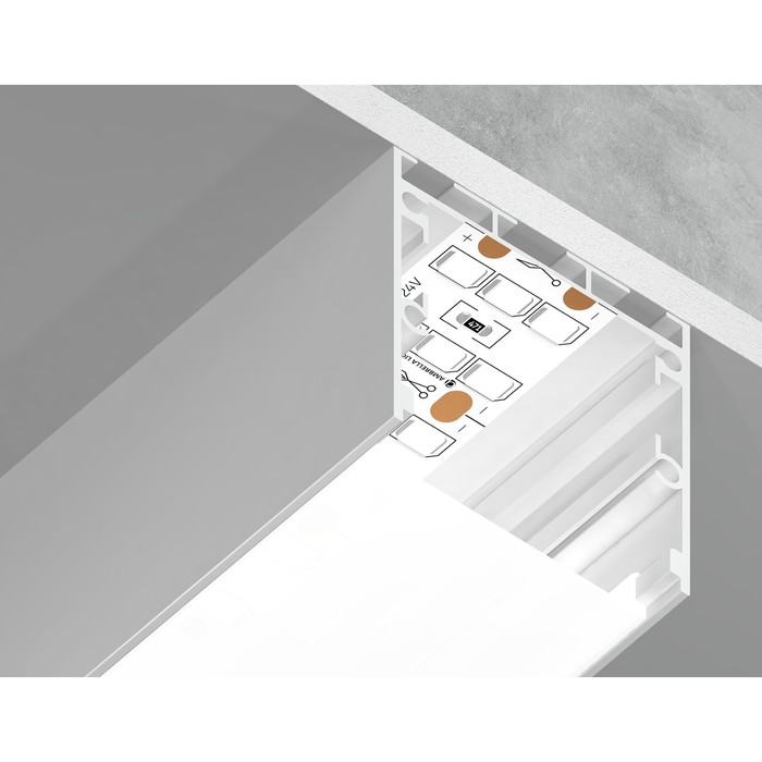 

Профиль алюминиевый накладной/подвесной Ambrella Illumination Profile System, GP2550WH, 2000х35х35 мм, цвет белый, матовый рассеиватель