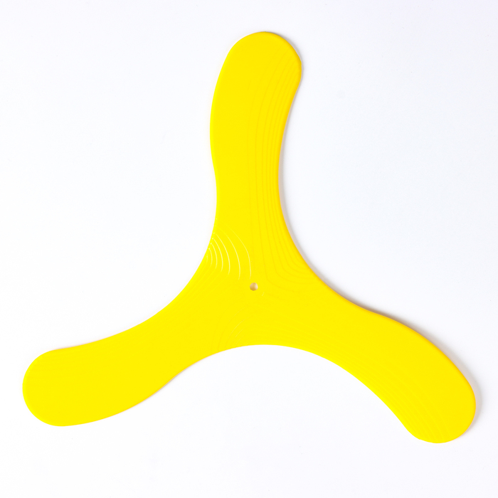 бумеранг трехлопастной 23 х 23 см пластик желтый Бумеранг трехлопастной, 23 х 23 см, пластик, желтый