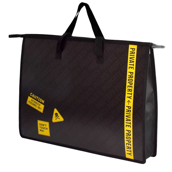 Папка для чертежей и рисунков А3 450 х 330 х 90 мм с ручками пластиковая молния сверху Феникс Частная собственность 508₽