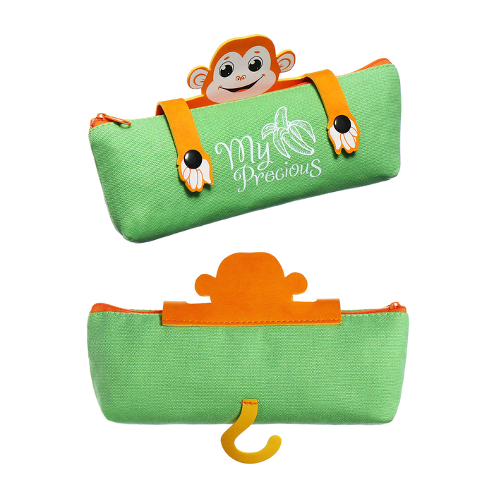 Пенал мягкий 1 отделение 80 х 200 х 35 мм объёмный хлопковая ткань Феникс аппликация из искувенной кожи 233₽