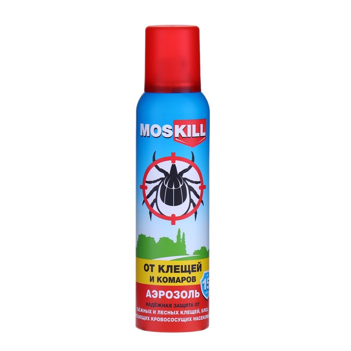 Аэрозоль Москилл от клещей и комаров, 150 мл средство от комаров клещей и мошек москилл 100 мл