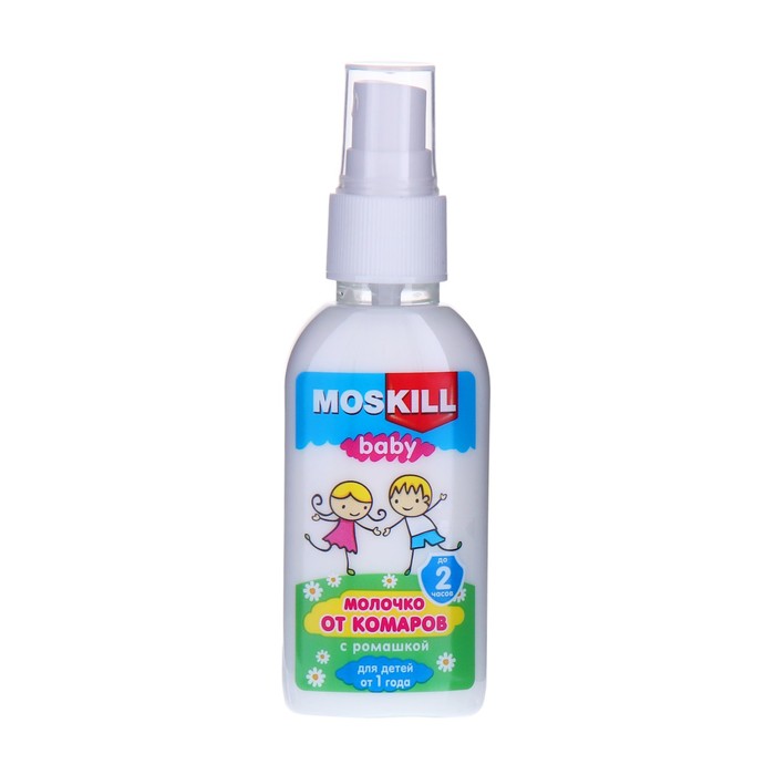 Репеллентное средство молочко от комаров детский с экстрактом ромашки Москилл спираль от комаров москилл 10 шт