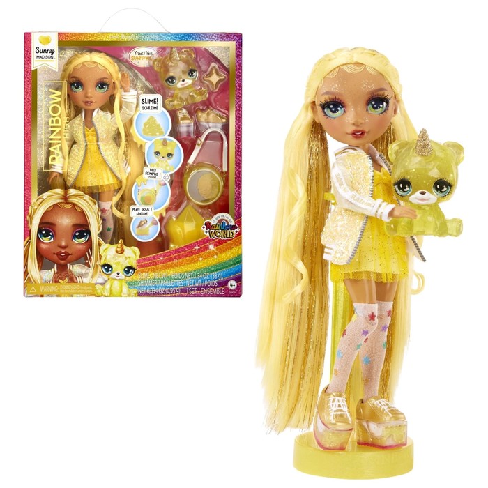 Кукла Classic Санни Мэдисон 28см желтая с акс. Rainbow 42684 42684