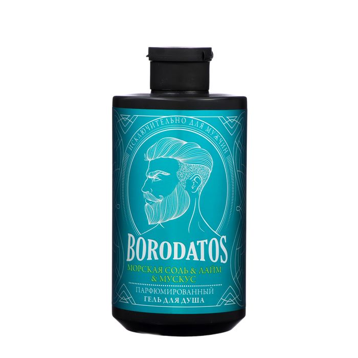 Гель для душа парфюмированный Borodatos морская соль, лайм и мускус, 400 мл парфюмированный гель для душа borodatos амбра мускус 400 мл