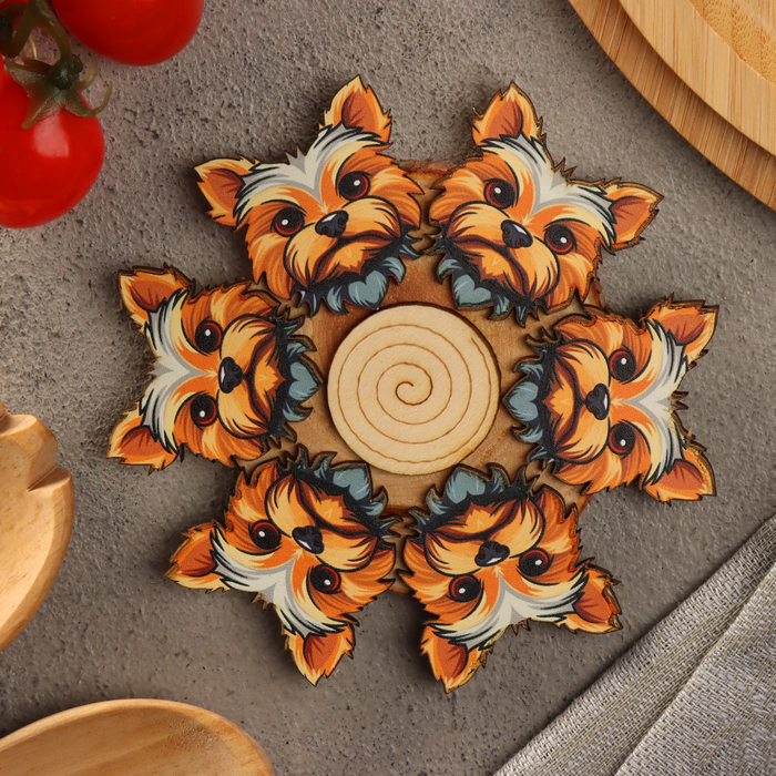 Подставка под горячее Йоркширский терьер D12 можжевельник 189₽