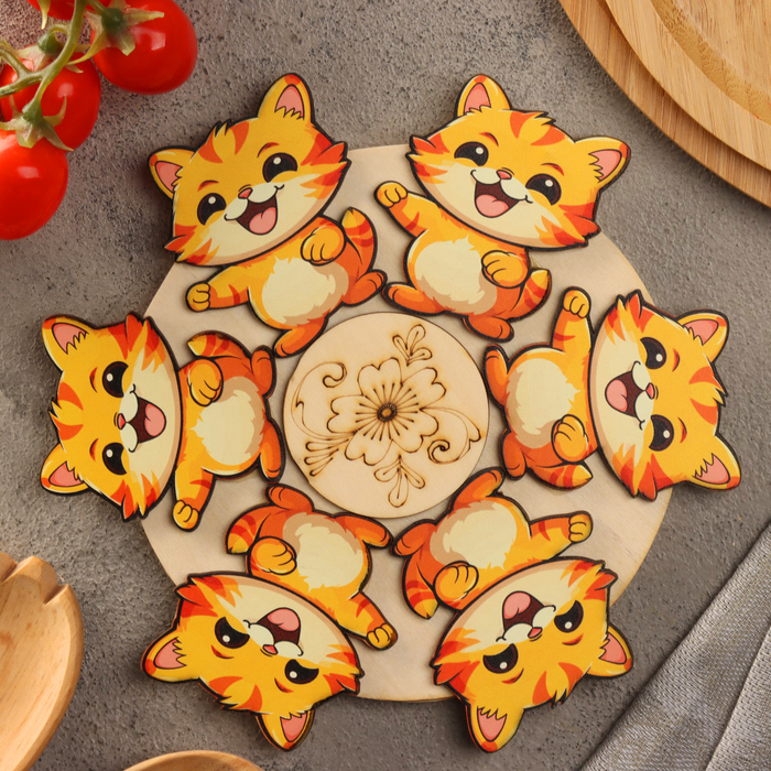 Подставка под горячее Рыжий кот D20 можжевельник 261₽