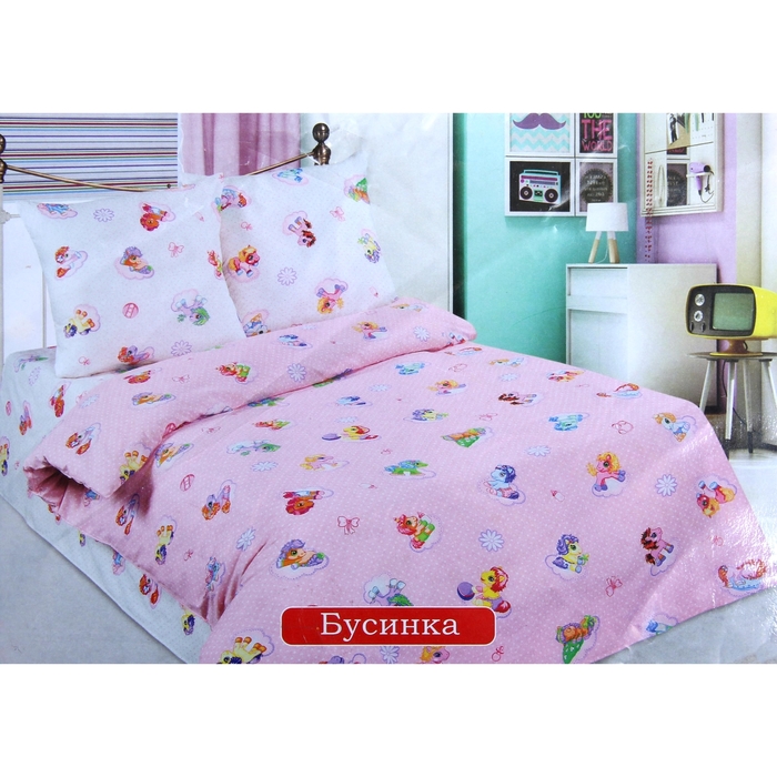 КПБ 1.5сп "Артпостелька" Бусинка розовый 145*215см, 150*214см, 70*70см 2шт, поплин хл.100%