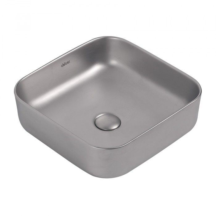 

Раковина ABBER Rechteck AC2211MS, накладная, 385х385х135 мм, цвет серебрянный, матовая