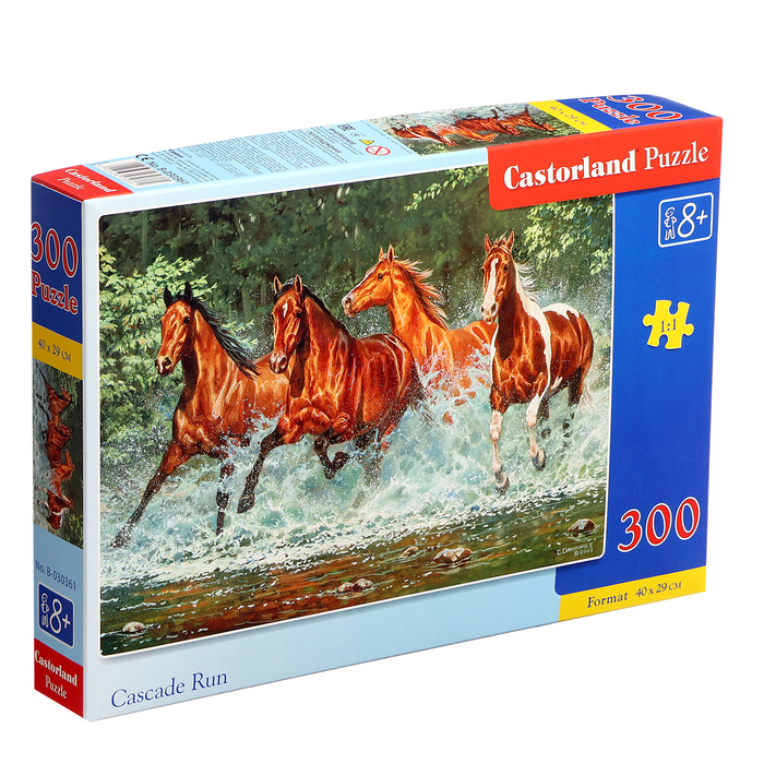 castorland пазл бегущие лошади 2000 элементов Пазл «Лошади,бегущие по воде», 300 элементов