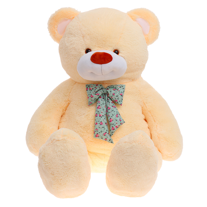 Мягкая игрушка «Медведь с бантом», цвет бежевый, 160 см мягкая игрушка медведь 160 см цвет бежевый