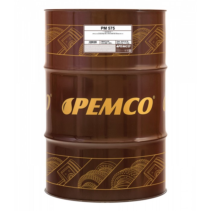 Масло трансмиссионное PEMCO 575 75W-140, GL-5, синтетическое, 208 л масло трансмиссионное pemco 501 75w 80 gl 4 синтетическое 20 л