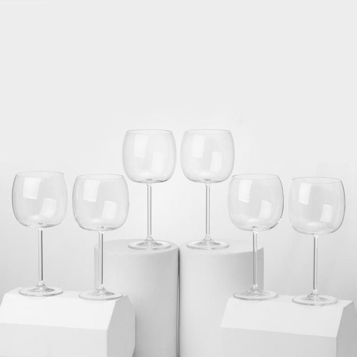 Набор стеклянных бокалов для вина «Баблс», 490 мл, 6 шт набор бокалов для вина ума 490 мл декор соты 6 шт