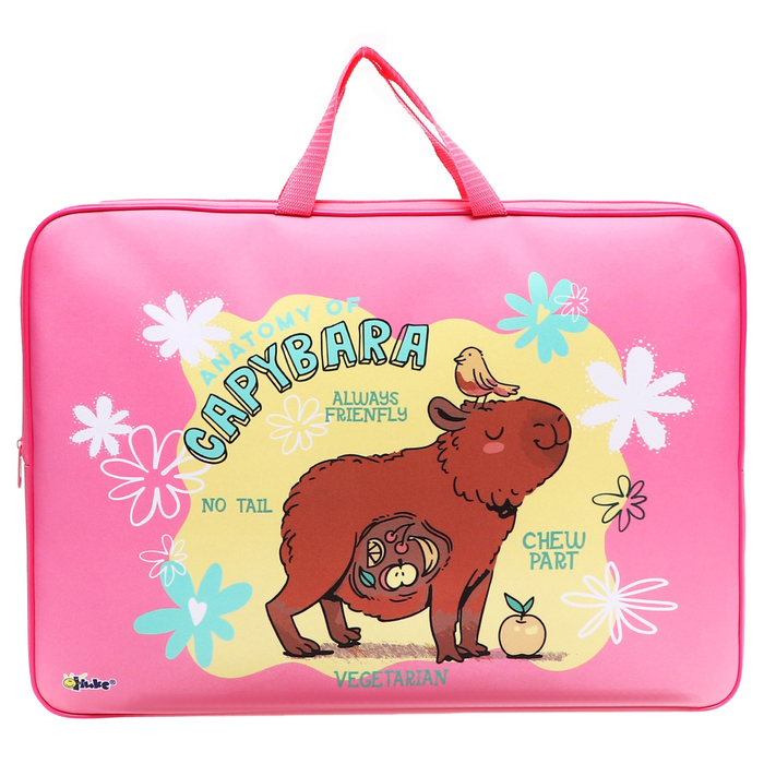 Папка А3 с ручками текстиль 45 мм 475345 мм ПМД 3-20 Капибара ручка-тесьма 72971 542₽