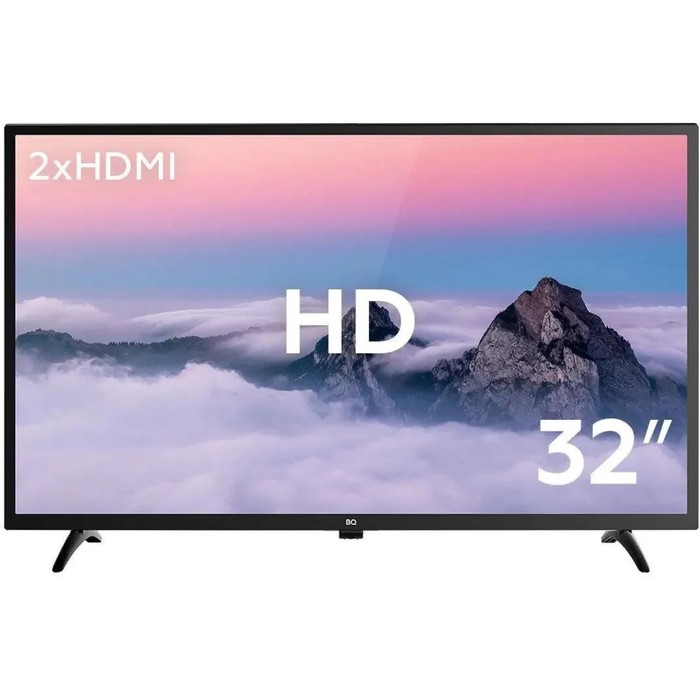 цена Телевизор BQ 3209B, 32, 1366x768, DVB-T2/C/S2, 2xHDMI, 1xUSB, черный