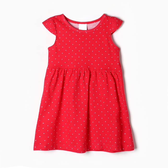 

Платье для девочки "Белый горох", цвет красный, рост 116-122