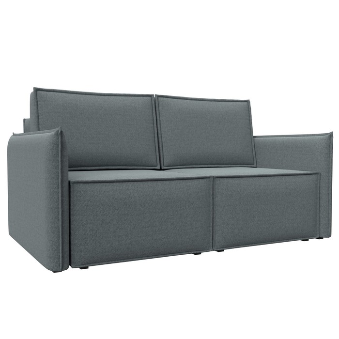 Прямой диван «Либерти мини», механизм раскладушка, НПБ, рогожка, цвет амур серый