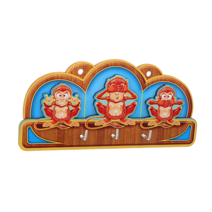 Пано с крючками "Три обезьяны"