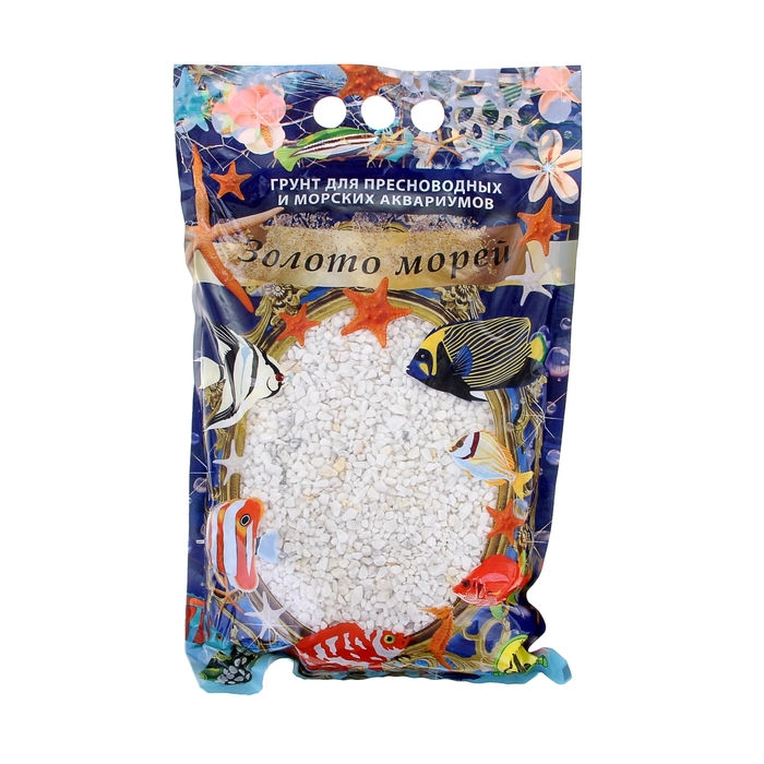 Грунт для аквариума, мраморная крошка белая ,2-5 мм, 3,5 кг