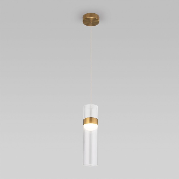

Светильник подвесной Eurosvet Lumen 50244/1 LED, 12 Вт, 4200К, 594Лм, 80х80 мм, цвет латунь