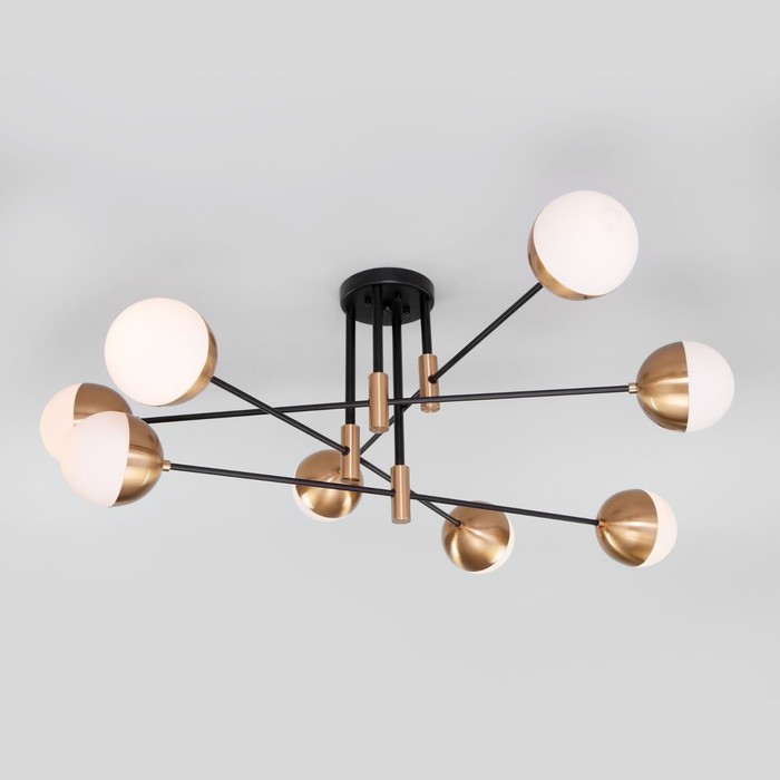 

Светильник потолочный Eurosvet Nuvola 70129/8, E27, 8х60Вт, 1000х1000х380 мм, цвет латунь