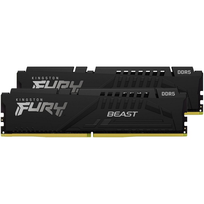 Память DDR5 2x16GB 5200MHz Kingston KF552C40BBK2-32 Fury Beast RTL Gaming PC5-41600 CL40 DI 102936 kingston ddr5 32gb 2x16gb 5200mhz pc 41600 fury beast rgb kf552c40bbak2 32 kf552c40bbak2 32