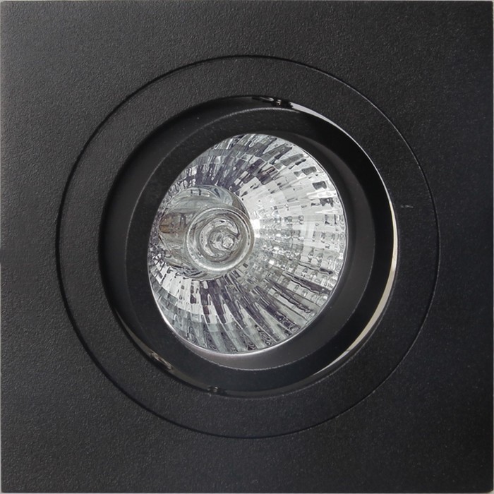 Светильник встраиваемый Mantra Basico, GU10, 1х12Вт, 92х92х25 мм, цвет матовый чёрный