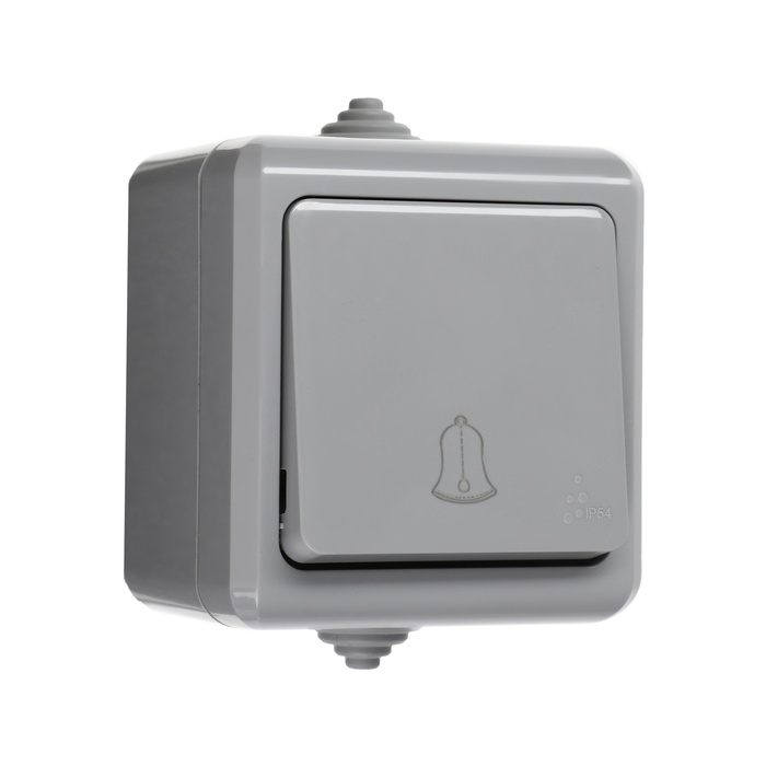 

Кнопка звонка ОП Dita IP54 10А 250В сер. TOKOV ELECTRIC TKL-DT-DB-C06-IP54