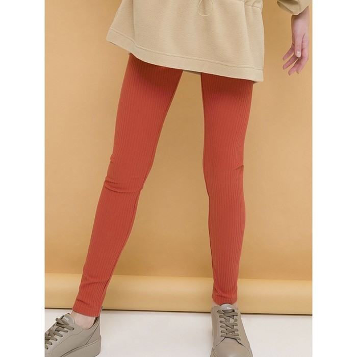 Брюки для девочек, рост 140 см, цвет терракотовый брюки для девочек рост 92 см цвет терракотовый