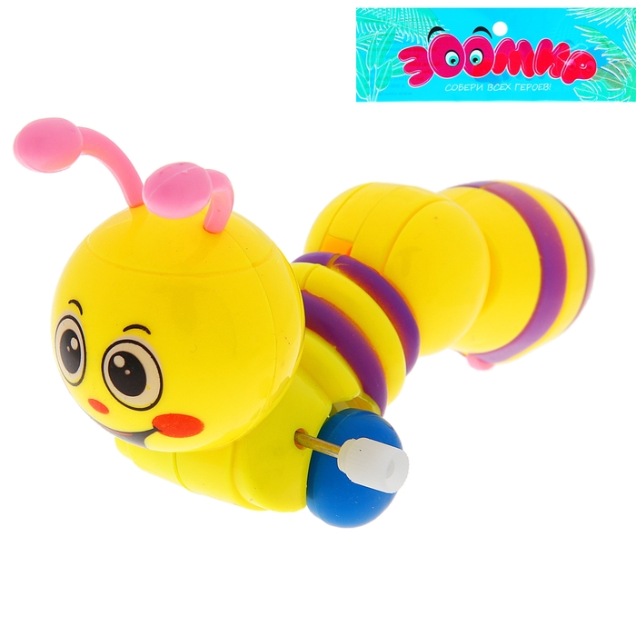 Игрушка заводная "Гусеничка", цвета МИКС