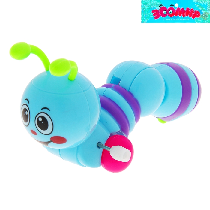 Игрушка заводная "Гусеничка", цвета МИКС