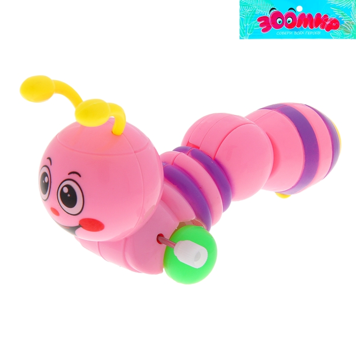 Игрушка заводная "Гусеничка", цвета МИКС
