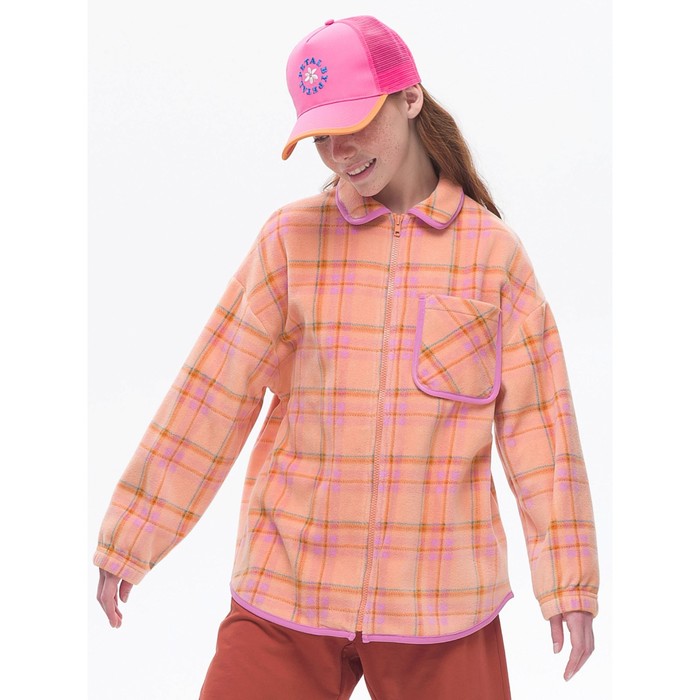 Куртка для девочек, рост 116 см, цвет персиковый