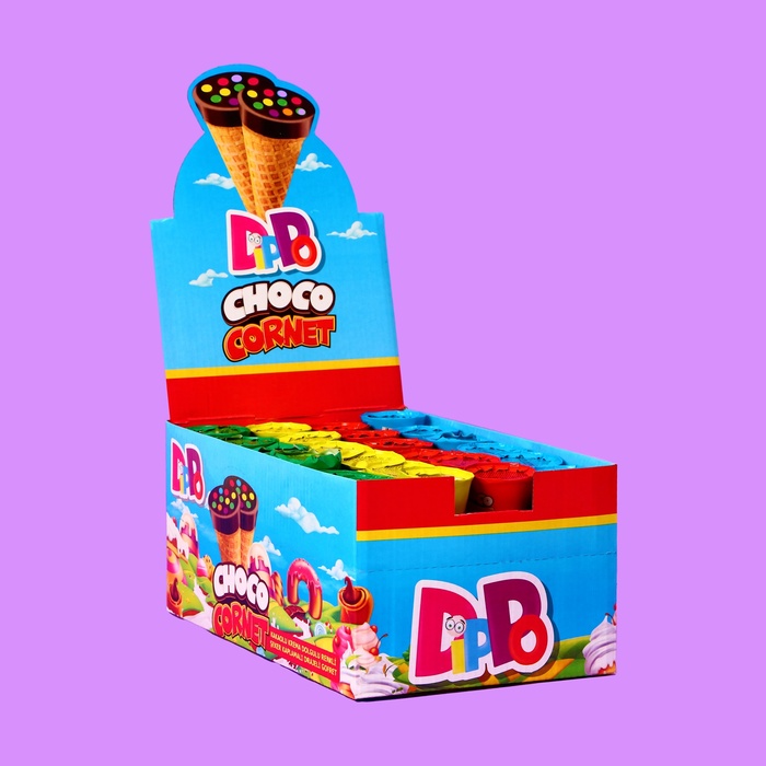 

Вафли "DIPPO CORNET", шоколад, драже, 25 г