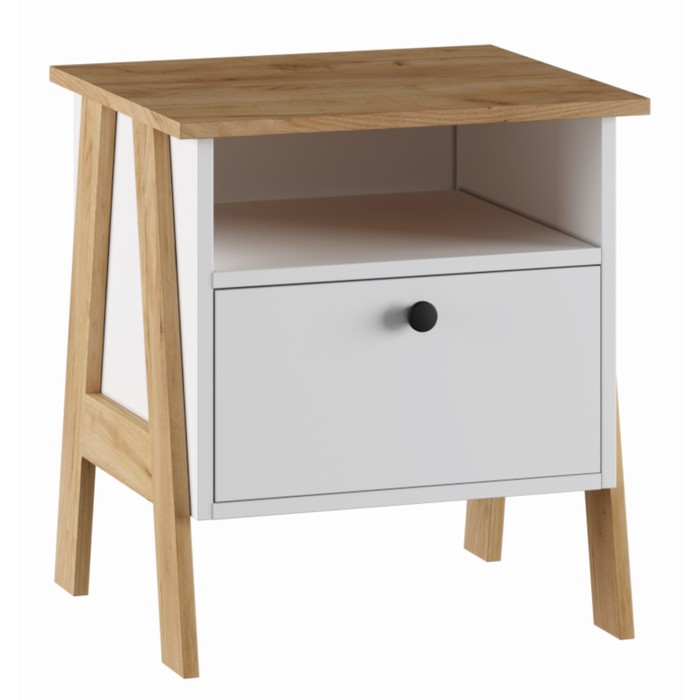 Тумба прикроватная Теодора 480х421х515 БелыйКрафт золотой 3375₽